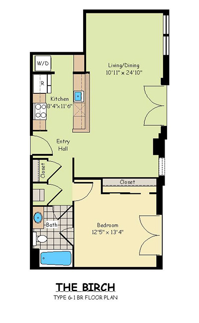 One Bedroom Apartments - The Birch