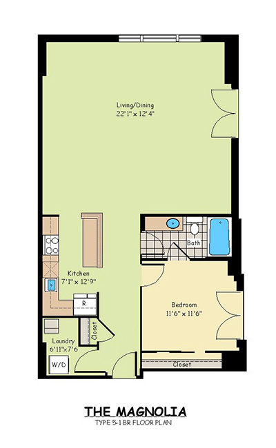 One Bedroom Apartments - The Magnolia
